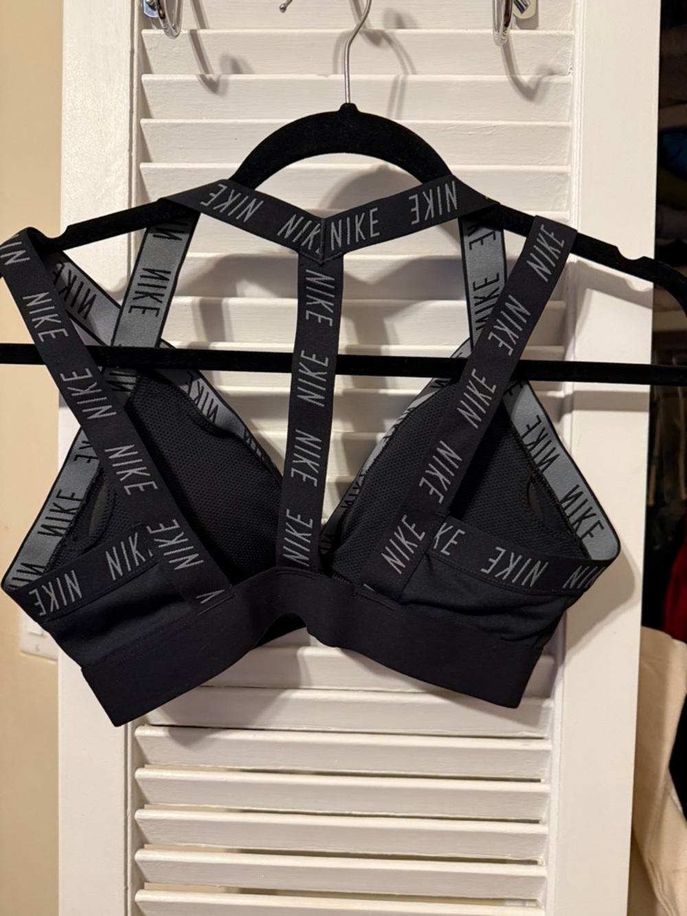 Nike Black Strappy Logo Sports Bra